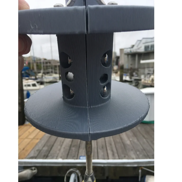 A 3DFurler replacement drum fitted to an existing Alado foil stack on a Cal 2-27